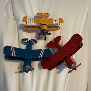 Vintage Airplanes BiPlanes Metal